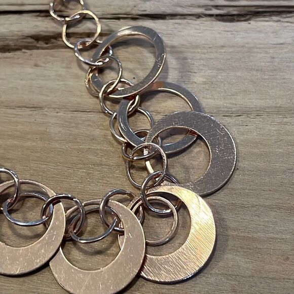Rose Gold Multiple Circle Necklace - Picture 7 of 7
